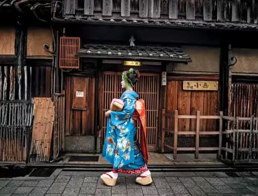 Escena tradicional de Kioto