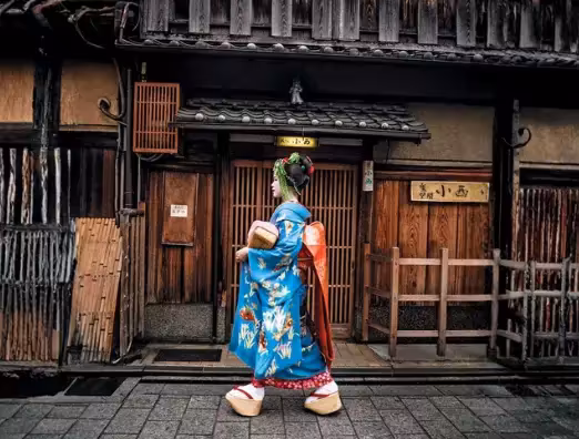 Escena tradicional de Kioto